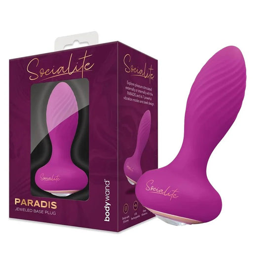BodywandPARADISJeweledBaseVibratingButtPlug