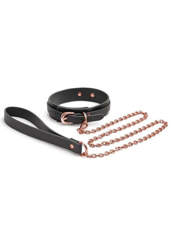BondageCouturePuLeatherCollarandLeash