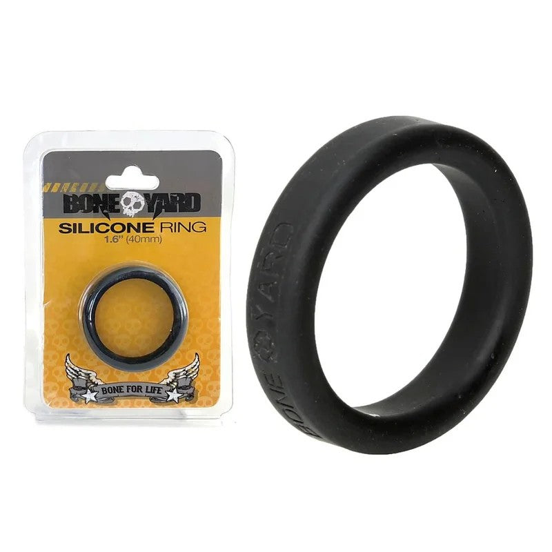 Boneyard–1.6″SiliconeCockRing(Black)