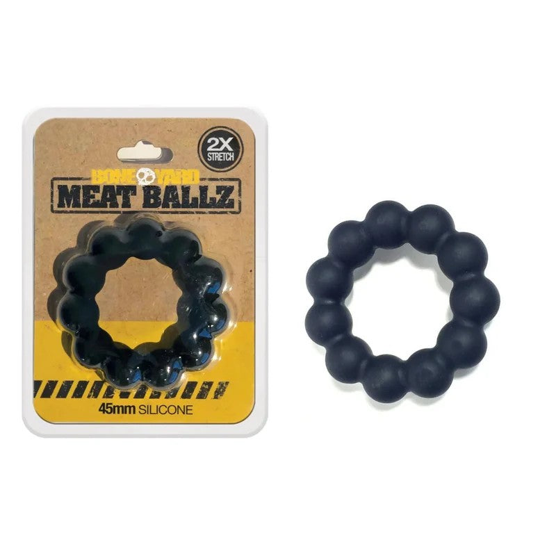 Boneyard–MeatBallz45mmSiliconeCockRing(Black)