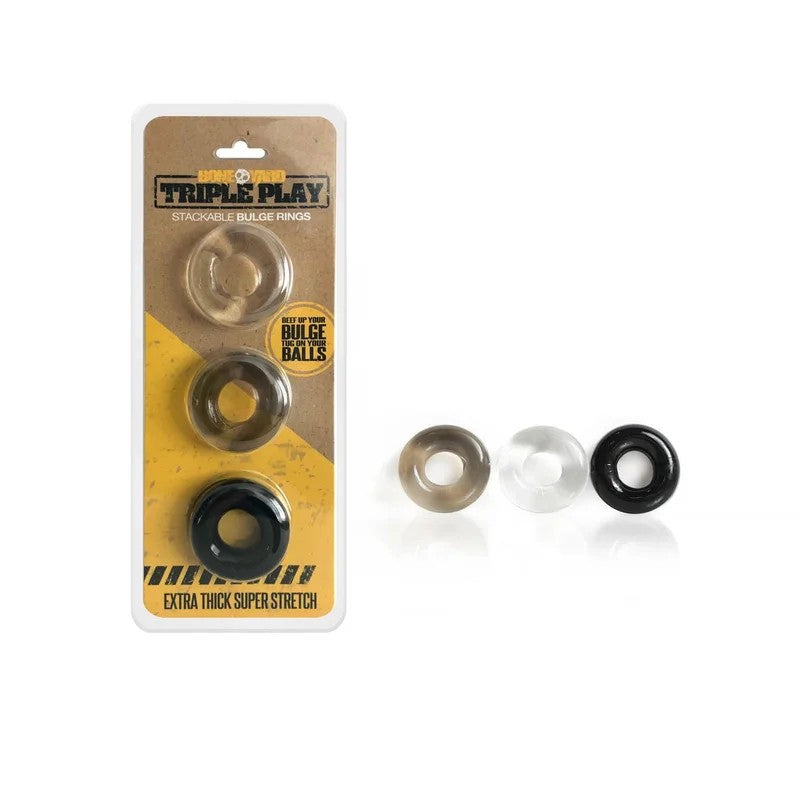 Boneyard–TriplePlayStackableBulgeRings.3pk(Multicolour)