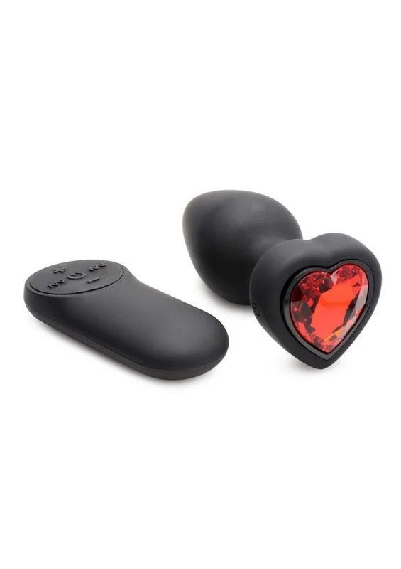 BootySparks28xRechargeableSiliconeVibratingHeartAnalPlugwithRemoteControl