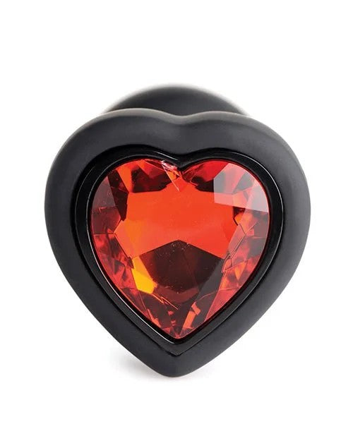 BootySparks28XSiliconeVibratingRedHeartAnalPlugw/Remote–Small