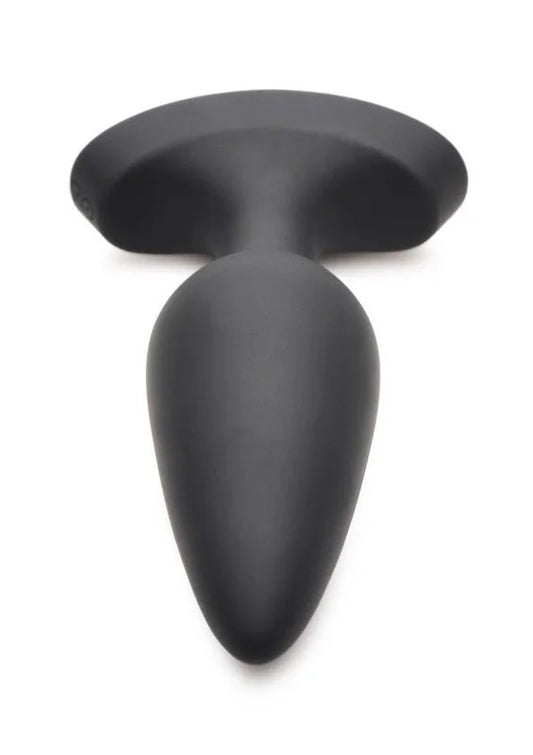 BootySparksLaserHeartRechargeableSiliconeAnalPlugwithRemoteControl–Large–BlackwithRedLights