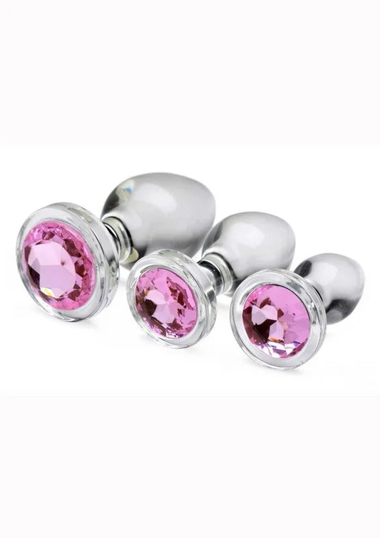 BootySparksPinkGemGlassAnalPlug