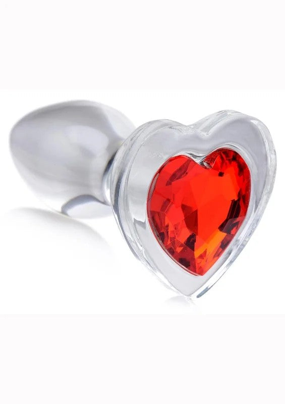 BootySparksRedHeartGlassAnalPlug