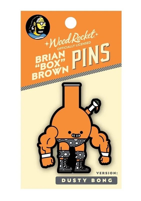 BoxBrownDustyBongEnamelPin