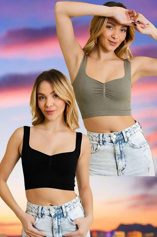 BreathableRibbedCropTop