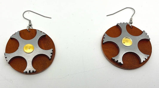 BullRiderSpurRowelEarrings