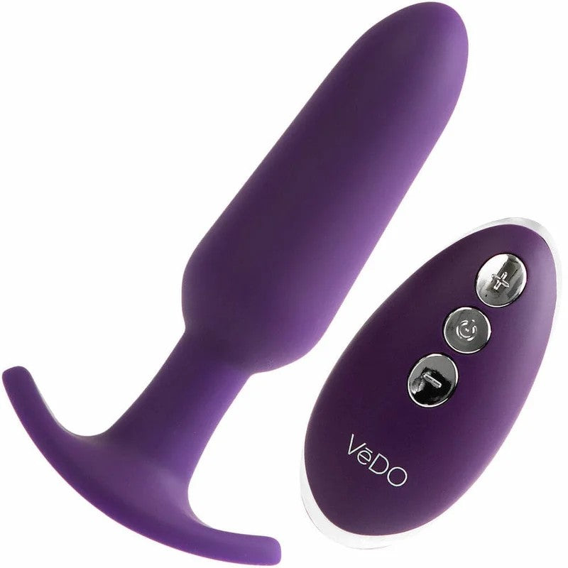 BumpPlusRechargeableSiliconeAnalVibratorwithRemoteControl–Purple