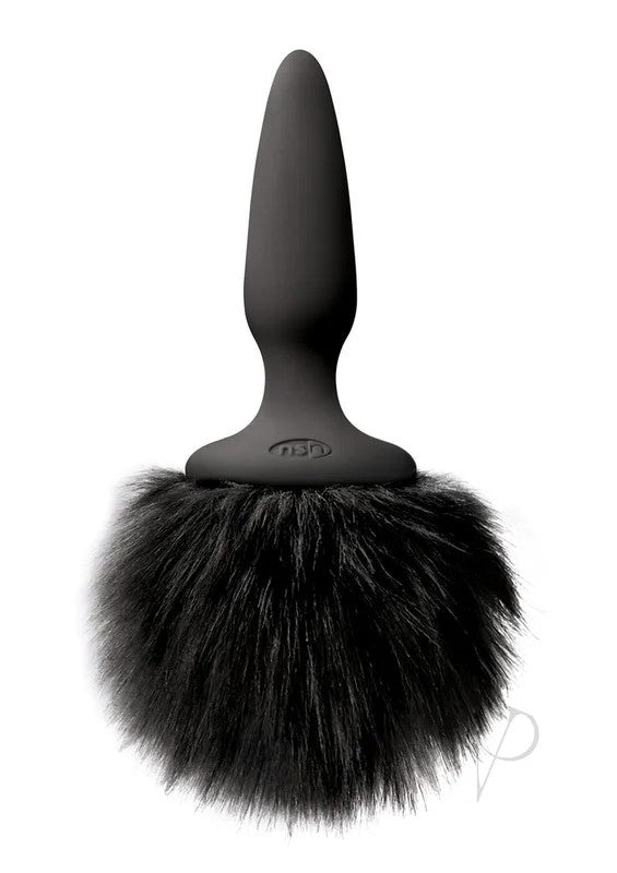 BunnyTailsMiniSiliconeButtPlug–BlackFur