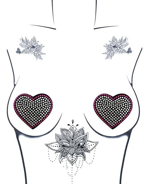 BurlesqueHeartN’SoulCrystalHeartNipztix–Pink/clearO/s