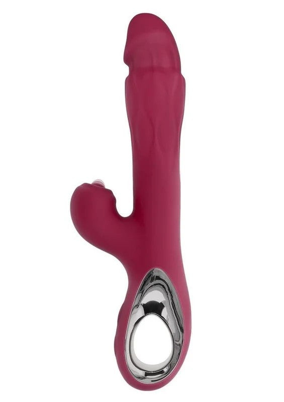 BurstingwithPleasureRechargeableSiliconeInflatableDualRabbitVibrator