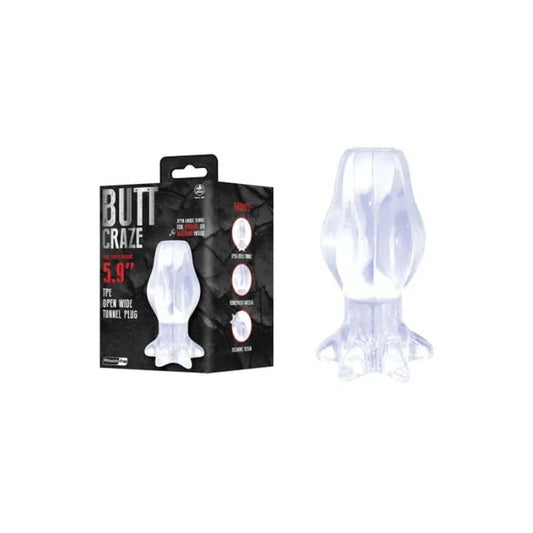 ButtCraze–ClearHollowButtPlug5.9″