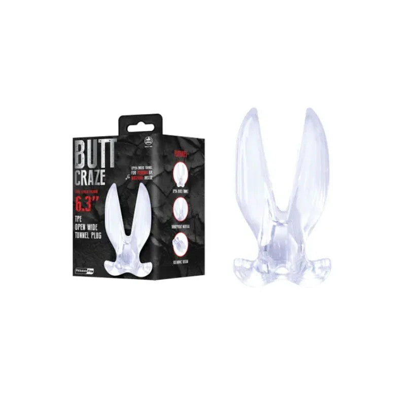 ButtCraze–GapingButtPlug6.3″–(Clear)