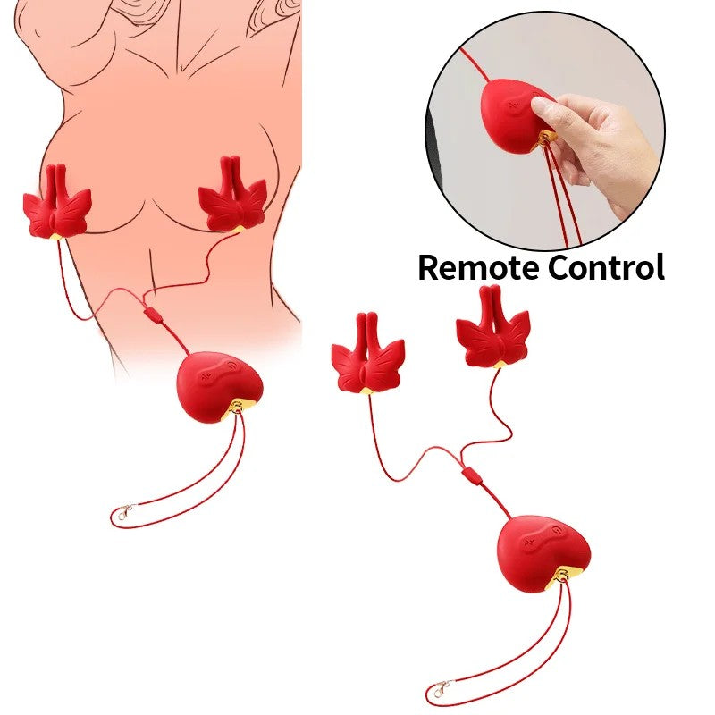 ButterflyVibratingNeck-hangingNippleClampSexualPleasureTool