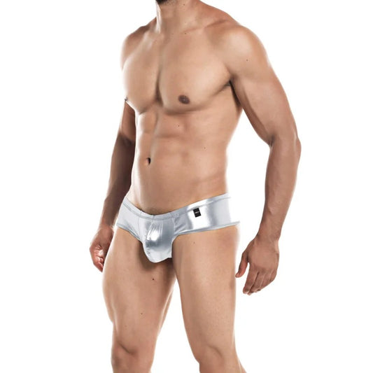 C4MCutforMen–HighCutCheekyBriefSilver(Large)