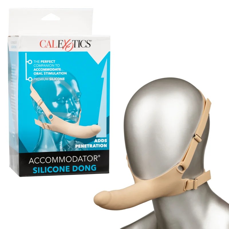 Calexotics–AccommodatorSiliconeStrap-OnFaceDong(LightFlesh)