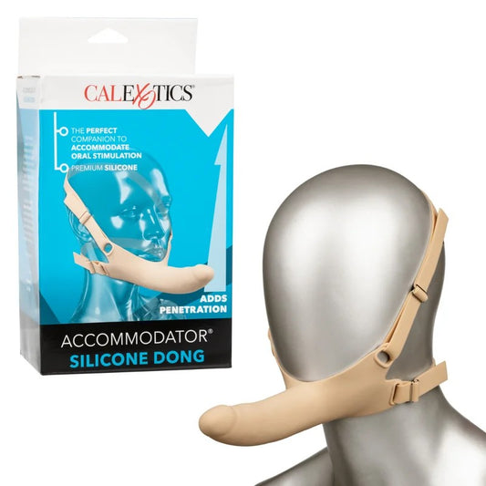 Calexotics–AccommodatorSiliconeStrap-OnFaceDong(LightFlesh)