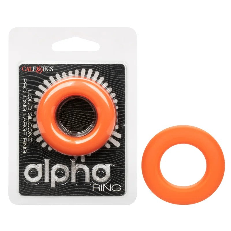 Calexotics–AlphaRingLiquidSiliconeProlongLargeRing(Orange)