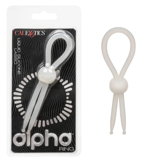Calexotics–AlphaRingLiquidSiliconeLassoRing(White)