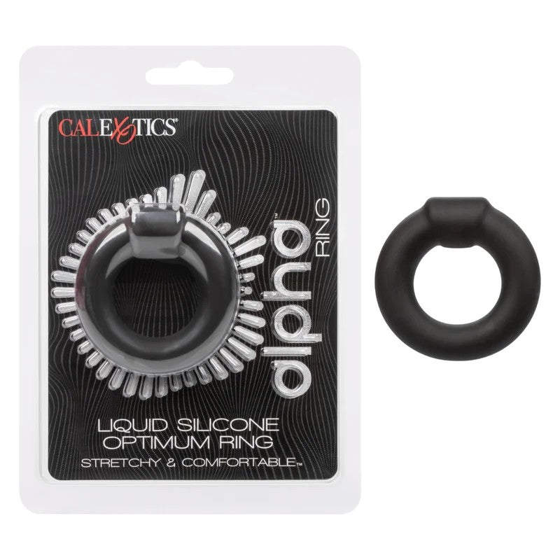 Calexotics–AlphaRingLiquidSiliconeOptimumCockRing(Black)