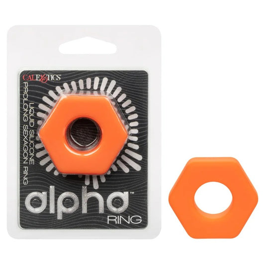 Calexotics–AlphaRingLiquidSiliconeProlongSexagonRing(Orange)