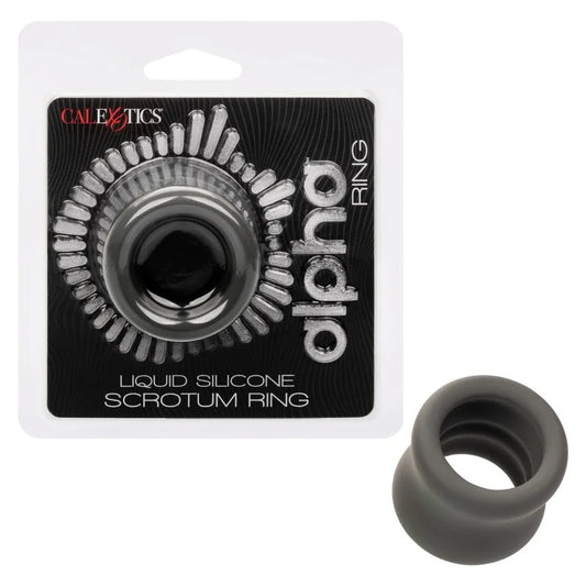 Calexotics–AlphaRingLiquidSiliconeScrotumRing(Grey)