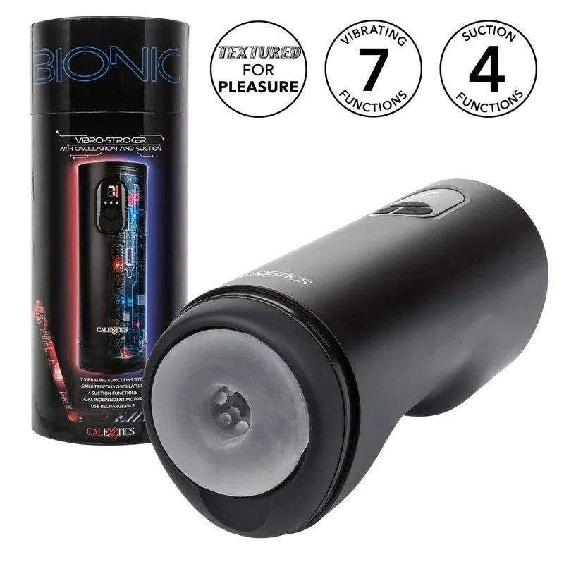 Calexotics–BionicVibro-StrokerWithOscillationAndSuction(Black)