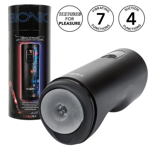 Calexotics–BionicVibro-StrokerWithOscillationAndSuction(Black)