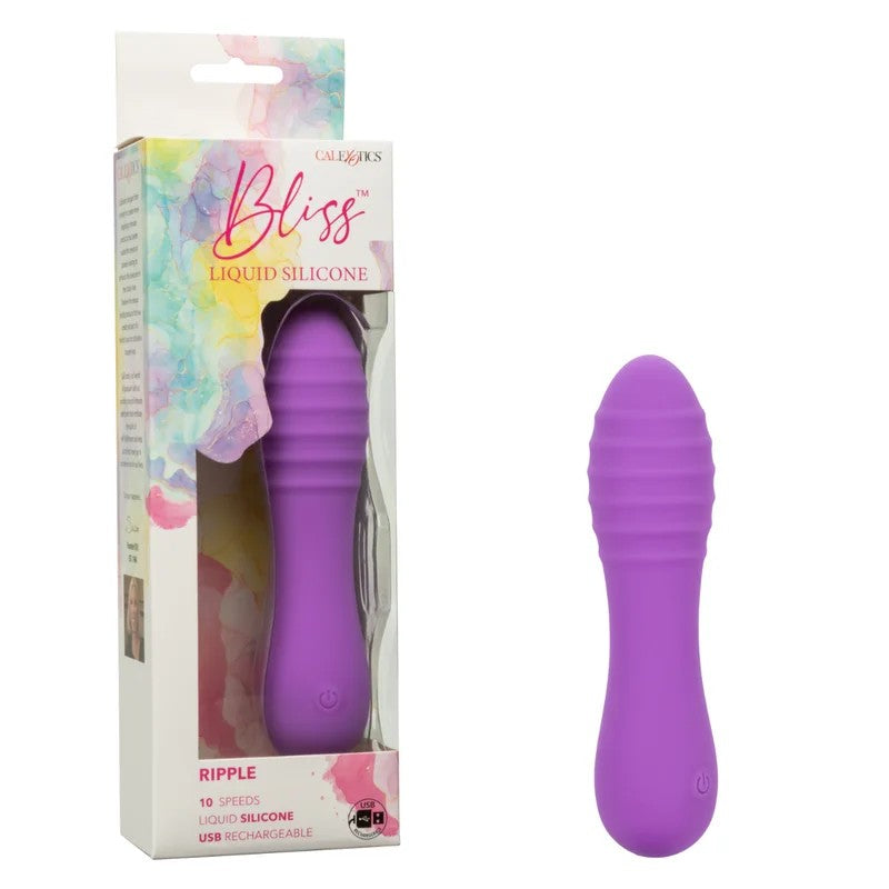 Calexotics–BlissLiquidSiliconeRippleVibrator(Purple)
