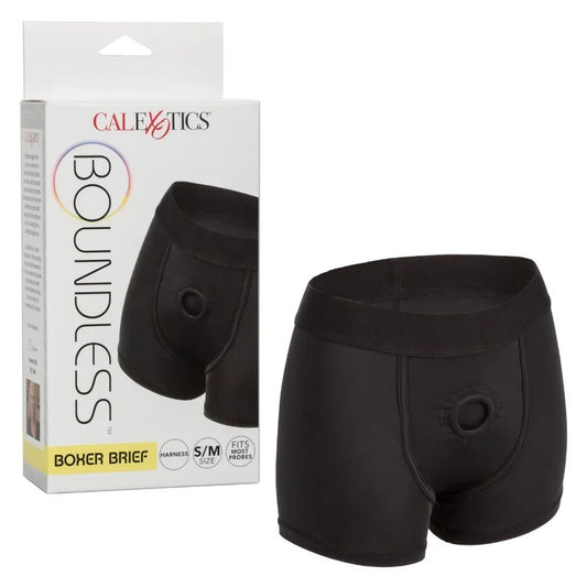 Calexotics–BoundlessBoxerBriefHarnessS/M(Black)