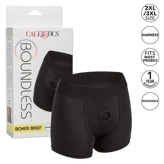 Calexotics–BoundlessBoxerBriefHarness–2XL/3XL(Black)