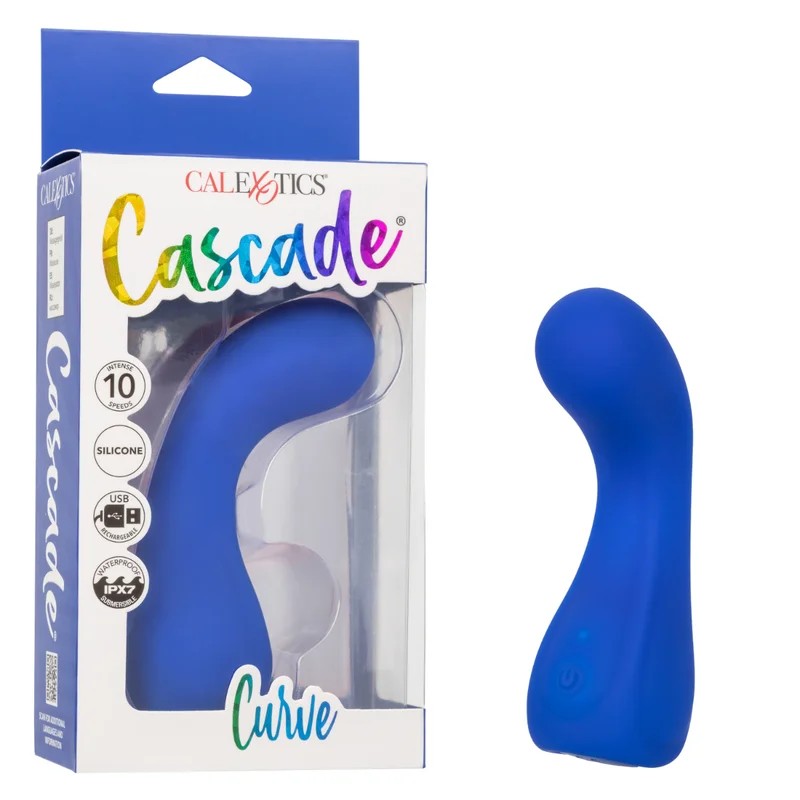 Calexotics–Cascade“Curve”SiliconeClitoralVibrator(Blue)