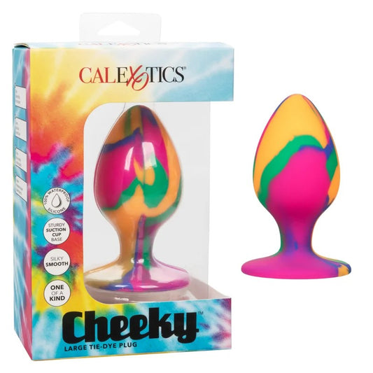 Calexotics–CheekyTie-DyeSiliconeAnalPlug–Large(Multicoloured)