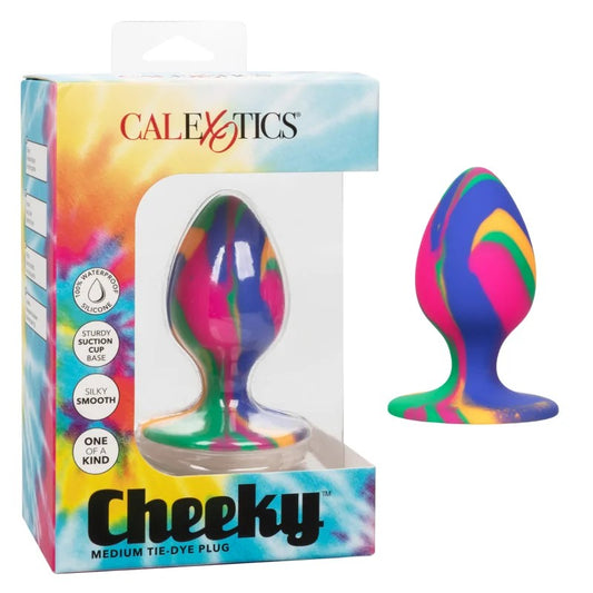 Calexotics–CheekyTieDyeAnalPlug–Medium(Multicoloured)