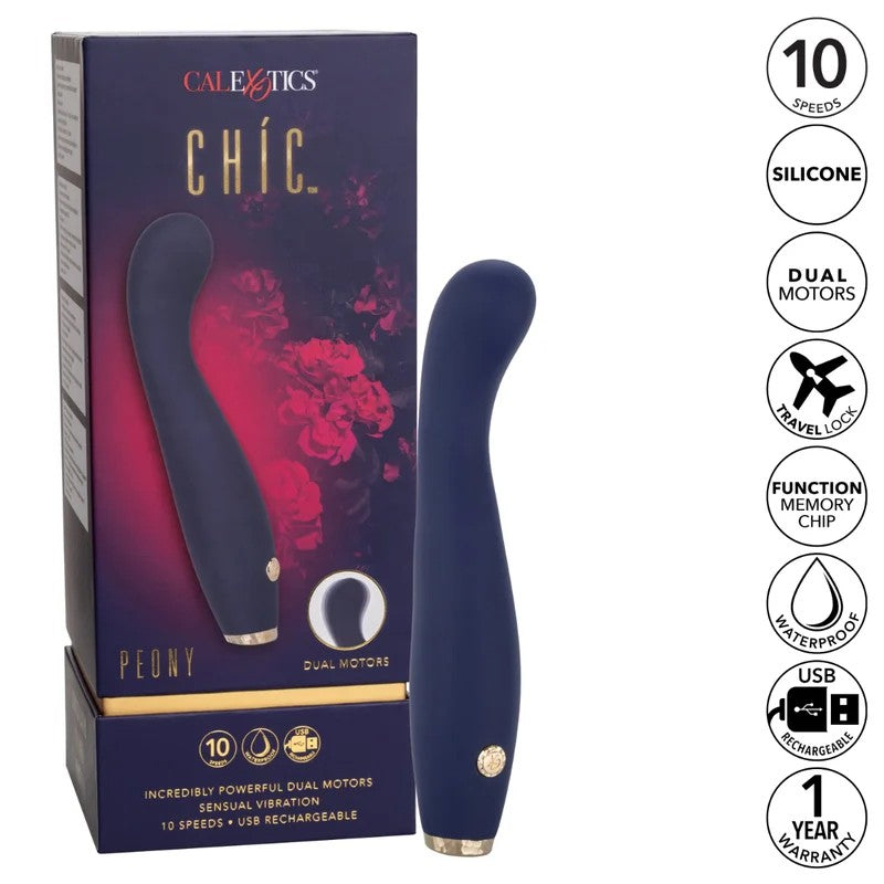 Calexotics–Chic“Peony”RechargeableVibrator(Navy)