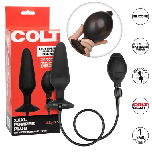 Calexotics-ColtXXXLPumperInflatablePlugWithDetachableHose(Black)