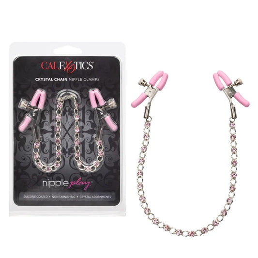 Calexotics–CrystalChainNippleClamps(Pink)