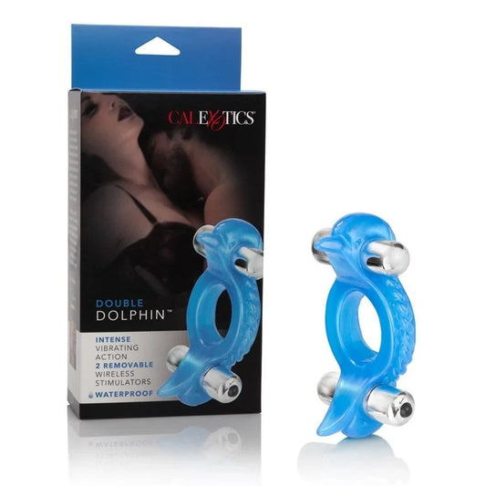 Calexotics–DoubleDolphinCockRing(Blue)