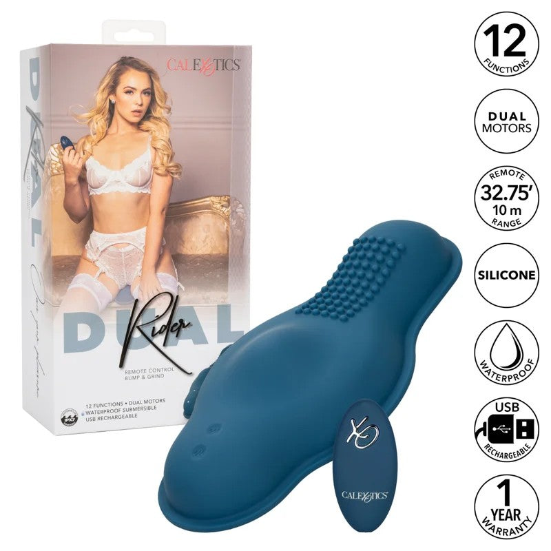 Calexotics–DualRiderBumpandGrindRemoteControlRide-onVibrator(TealBlue)