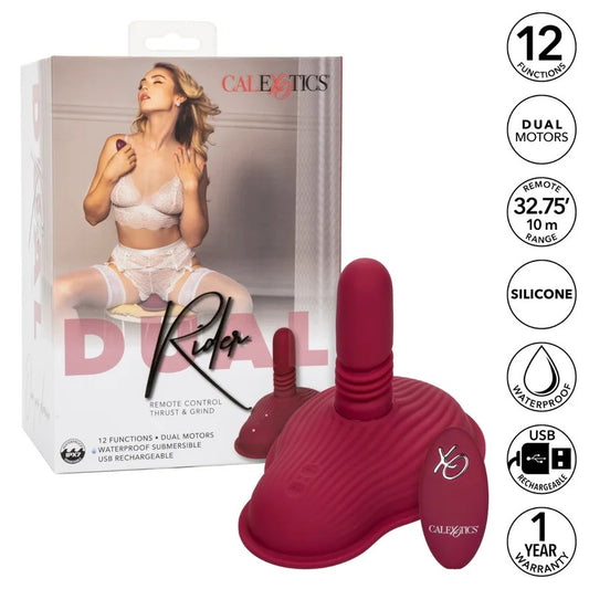 Calexotics–DualRiderThrustandGrindRemoteControlThrustingRide-onVibrator(Maroon)