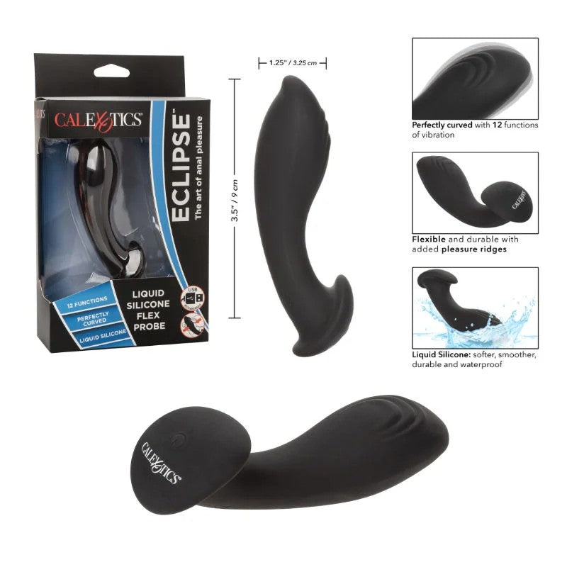 Calexotics–Eclipse®LiquidSiliconeFlexProbe–(Black)