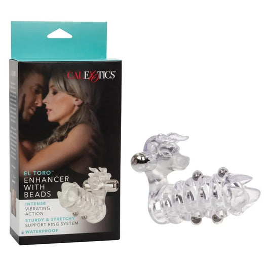 Calexotics–ElToroEnhancerwithBeadsVibratingCockRing(Clear)
