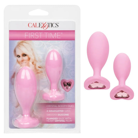 Calexotics–FirstTimeCrystalBootyDuoAnalSet(Pink)