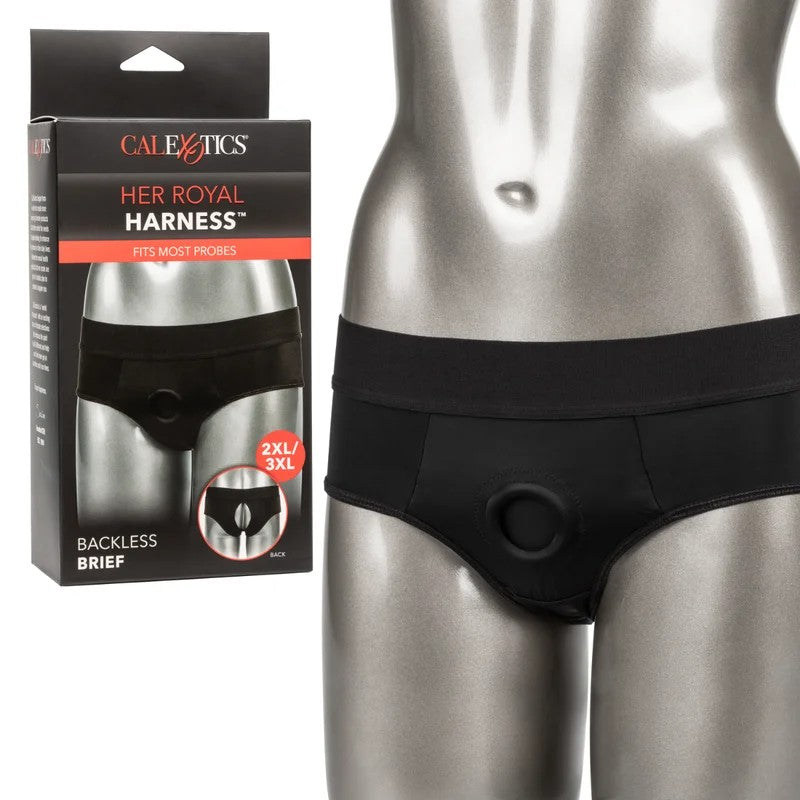 Calexotics–HerRoyalHarnessBacklessBriefs(2XL/3XL)