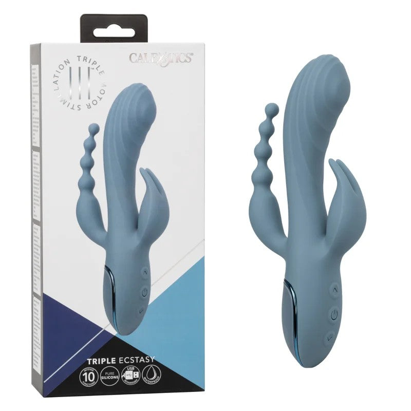 Calexotics–III“TripleEcstasy”RechargeableTripleStimulator(LightBlue)