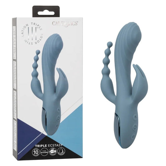 Calexotics–III“TripleEcstasy”RechargeableTripleStimulator(LightBlue)