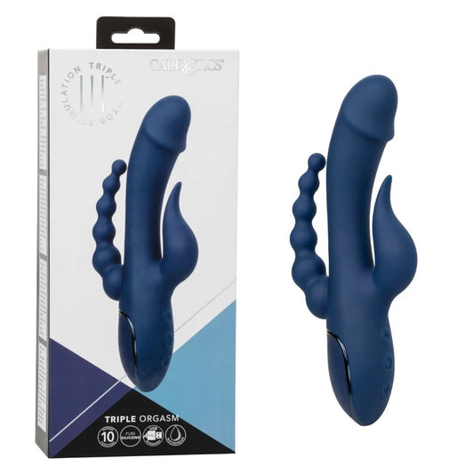 Calexotics–III“TripleOrgasm”RechargeableTripleStimulator(DarkBlue)