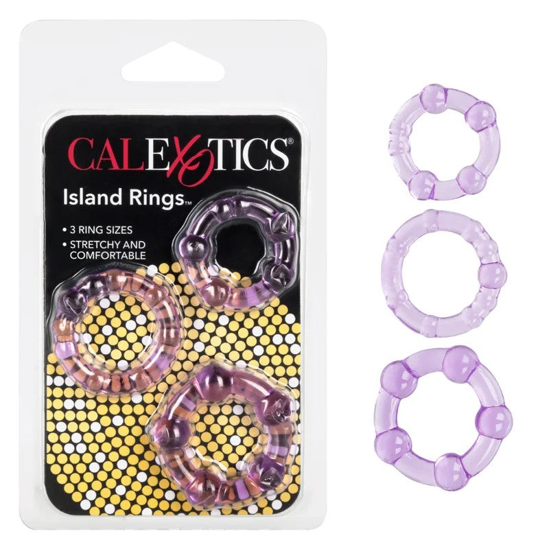 Calexotics–IslandRings3PkCockRings(Purple)